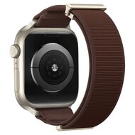 Magnetische nylon bandje - Terracotta - Geschikt voor Apple Watch 44mm / 45mm / 46mm / 49mm
