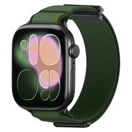 Magnetische nylon bandje - Groen - Geschikt voor Apple Watch 44mm / 45mm / 46mm / 49mm