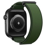 Magnetische nylon bandje - Groen - Geschikt voor Apple Watch 44mm / 45mm / 46mm / 49mm