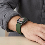 Magnetische nylon bandje - Groen - Geschikt voor Apple Watch 44mm / 45mm / 46mm / 49mm