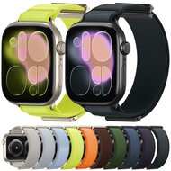 Magnetische nylon bandje - Groen - Geschikt voor Apple Watch 44mm / 45mm / 46mm / 49mm