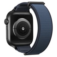 Magnetische nylon bandje - Blauw - Geschikt voor Apple Watch 44mm / 45mm / 46mm / 49mm