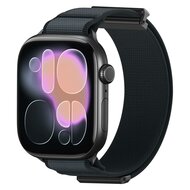 Magnetische nylon bandje - Zwart - Geschikt voor Apple Watch 44mm / 45mm / 46mm / 49mm