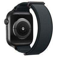 Magnetische nylon bandje - Zwart - Geschikt voor Apple Watch 44mm / 45mm / 46mm / 49mm