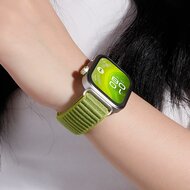 Nylon ribbelbandje - Grijs-groen - Huawei Watch Fit 5 / 4 / 3