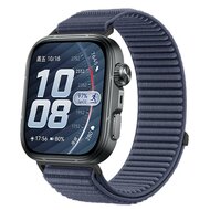 Nylon ribbelbandje - Denim blauw - Huawei Watch Fit 5 / 4 / 3