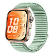 Nylon ribbelbandje - Mintgroen - Huawei Watch Fit 5 / 4 / 3