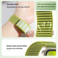 Nylon ribbelbandje - Mintgroen - Huawei Watch Fit 5 / 4 / 3