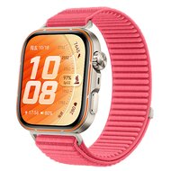 Nylon ribbelbandje - Koraal - Huawei Watch Fit 5 / 4 / 3
