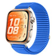 Nylon ribbelbandje - Blauw - Huawei Watch Fit 5 / 4 / 3