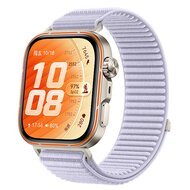 Nylon ribbelbandje - Lichtpaars - Huawei Watch Fit 5 / 4 / 3