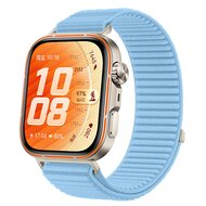 Nylon ribbelbandje - Lichtblauw - Huawei Watch Fit 5 / 4 / 3