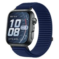 Nylon ribbelbandje - Donkerblauw - Huawei Watch Fit 5 / 4 / 3