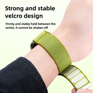 Nylon ribbelbandje - Zwart - Huawei Watch Fit 5 / 4 / 3