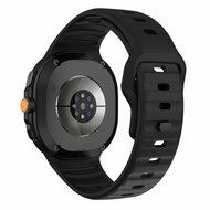 Wave siliconen band - Zwart - Samsung Galaxy Watch 9 - 40mm / 44mm