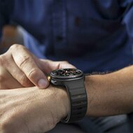 Wave siliconen band - Zwart - Samsung Galaxy Watch 9 - 40mm / 44mm