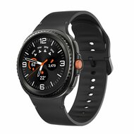 Soft siliconen band - Maat: S/M - Zwart - Samsung Galaxy Watch 9 - 40mm / 44mm