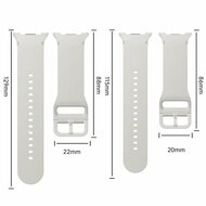 Soft siliconen band - Maat: S/M - Sterrenlicht - Samsung Galaxy Watch 9 - 40mm / 44mm
