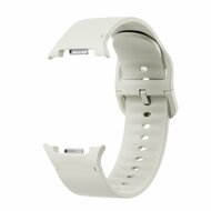 Soft siliconen band - Maat: S/M - Roomwit - Samsung Galaxy Watch 9 - 40mm / 44mm