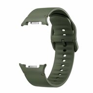 Soft siliconen band - Maat: S/M - Leger groen - Samsung Galaxy Watch 9 - 40mm / 44mm