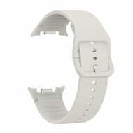 Soft siliconen band - Maat: M/L - Roomwit - Samsung Galaxy Watch 9 - 40mm / 44mm