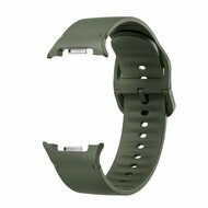 Soft siliconen band - Maat: M/L - Leger groen - Samsung Galaxy Watch 9 - 40mm / 44mm