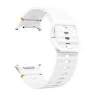 Classic Wave siliconen band - Wit - Samsung Galaxy Watch 9 - 40mm / 44mm