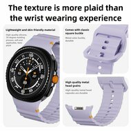 Classic Wave siliconen band - Wit - Samsung Galaxy Watch 9 - 40mm / 44mm