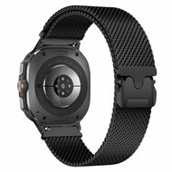 Milanese band met parachute sluiting - Zwart - Samsung Galaxy Watch 9 - 40mm / 44mm