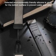Leer + siliconen bandje - Groen - Samsung Galaxy Watch 9 - 40mm / 44mm