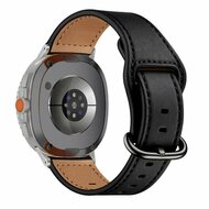 Classic leren band - Zwart - Samsung Galaxy Watch 9 - 40mm / 44mm