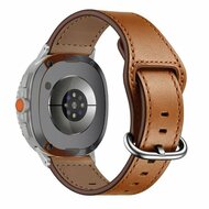 Classic leren band - Bruin - Samsung Galaxy Watch 9 - 40mm / 44mm