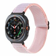 Elastische solo loop nylon bandje - Roze - Samsung Galaxy Watch 9 - 40mm / 44mm