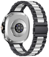 Stalen schakelband - Zwart met zilver - Samsung Galaxy Watch 9 - 40mm / 44mm