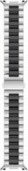 Stalen schakelband - Zilver met zwart - Samsung Galaxy Watch 9 - 40mm / 44mm
