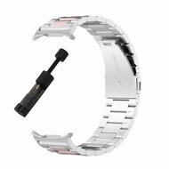 Stalen schakelband - Zilver met ros&eacute; goud - Samsung Galaxy Watch 9 - 40mm / 44mm