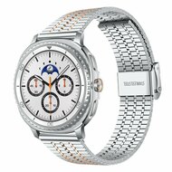 Stalen bandje - Zilver met ros&eacute; goud - Samsung Galaxy Watch 9 - 40mm / 44mm