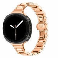 Slim fit stalen schakelband - Ros&eacute; goud - Samsung Galaxy Watch 9 - 40mm / 44mm