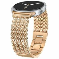 Gevlochten RVS band - Ros&eacute; / champagne goud - Samsung Galaxy Watch 9 - 40mm / 44mm