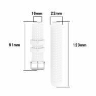 Siliconen Dot Pattern bandje - Wit + zwart - Garmin Approach S20