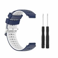 Siliconen Dot Pattern bandje - Donkerblauw + wit - Garmin Approach S20