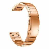 Stainless steel schakelband - Ros&eacute; goud - Garmin Fenix 9 / 9 pro - 43mm