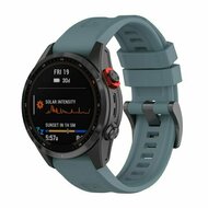 Siliconen sportbandje - Grijsblauw - Garmin Fenix 9 / 9 pro - 43mm