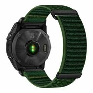 Nylon Sport Loop bandje - Donkergroen - Garmin Fenix 9 / 9 pro - 43mm