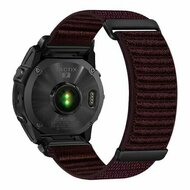 Nylon Sport Loop bandje - Aubergine - Garmin Fenix 9 / 9 pro - 43mm