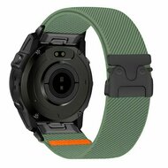 Nylon bandje met parachute sluiting - Groen - Garmin Fenix 9 / 9 pro - 43mm