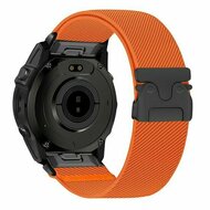 Nylon bandje met parachute sluiting - Oranje - Garmin Fenix 9 / 9 pro - 43mm