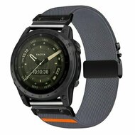 Nylon bandje met parachute sluiting - Grijs - Garmin Fenix 9 / 9 pro - 43mm