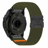 Nylon bandje met parachute sluiting - Donkergroen - Garmin Fenix 9 / 9 pro - 43mm