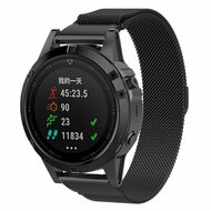 Milanese bandje - Zwart - Garmin Fenix 9 / 9 pro - 43mm